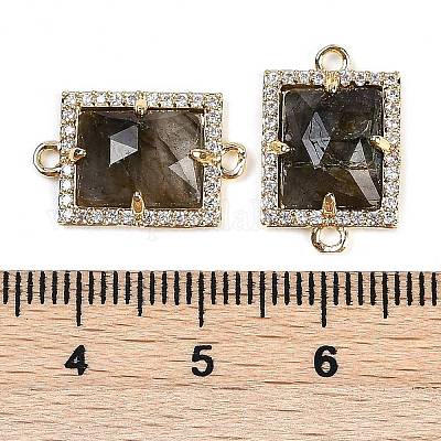 Натуральный лабрадорит ограненные прямоугольные звенья G-I375-07G-04-1