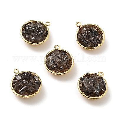 Подвески из натурального дымчатого кварца KK-C242-05G-09-1