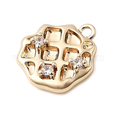 Латунные микро проложить кубического циркония подвески KK-P337-03D-G-1