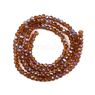 Стеклянные бусины с гальваническим покрытием  EGLA-A044-T1mm-L02-1