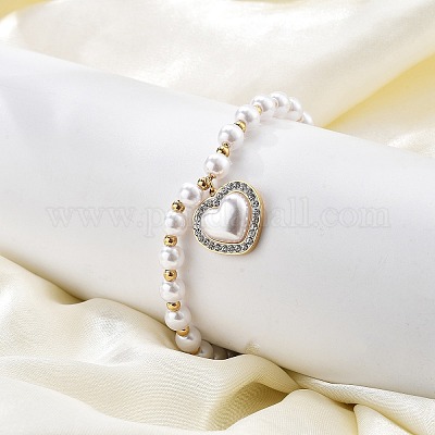 Ионное покрытие(ip) 304 нержавеющая сталь браслеты с подвесками для женщин BJEW-P345-04G-1