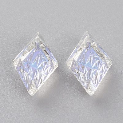 Подвески из тисненого стекла со стразами&nbsp;GLAA-J101-04B-001SI-1