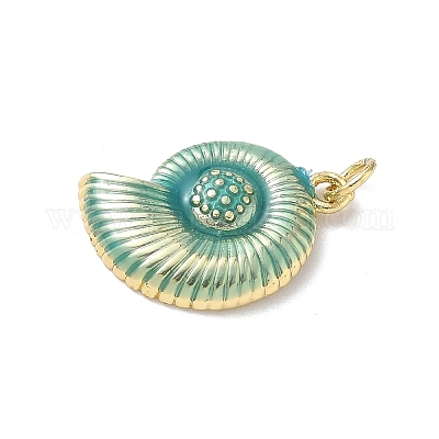 Подвески из латуни с морскими животными и эмалью KK-B155-02C-G-1