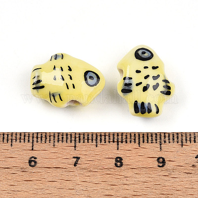 Фарфоровые бусины ручной работы&nbsp;PORC-N009-07B-1