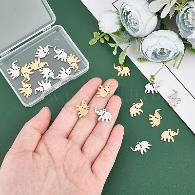 20 шт. подвески из нержавеющей стали 201 двух цветов STAS-UN0029-97-1