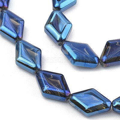 Стеклянные бусины с гальваническим покрытием  EGLA-B010-01A-FR05-1