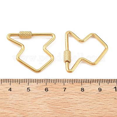 Карабин с замком из нержавеющей стали 304 STAS-C092-04C-G-1