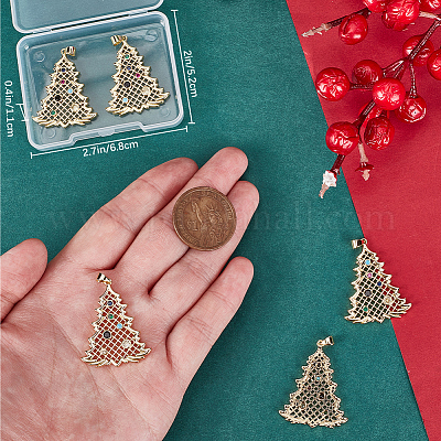 5шт латунные подвески с микропаве и кубическим цирконием ZIRC-BBC0002-88B-1