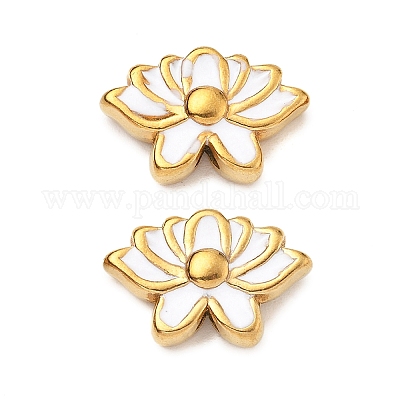 Эмалированные бусины из нержавеющей стали 304 STAS-D369-18G-02-1