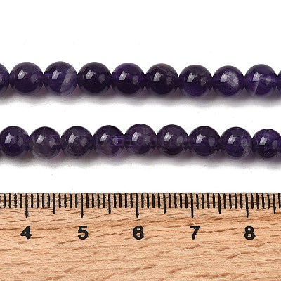 Природный аметист нитей бисера G-A274-C01-6mm-02-1