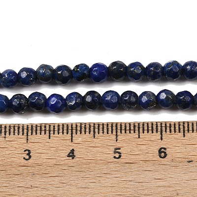 Нитки бусины из натурального ляписа-лазури&nbsp;G-G059-4mm-1