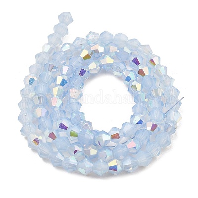 Выпечка окрашенные стеклянные бусины пряди DGLA-F029-J2mm-A01-1