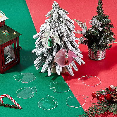 30 шт. рождественские акриловые большие подвески FIND-SC0011-41-1