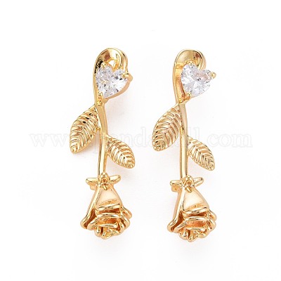 Латунные микропаве прозрачные подвески с фианитом KK-S360-150-NR-1