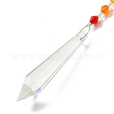 Кулон с драгоценным камнем на тему чакры AJEW-P098-17P-1