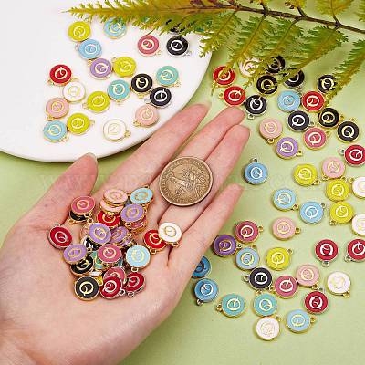 120шт 12 цвета позолоченные подвески из сплава ENAM-SZ0001-64Q-1