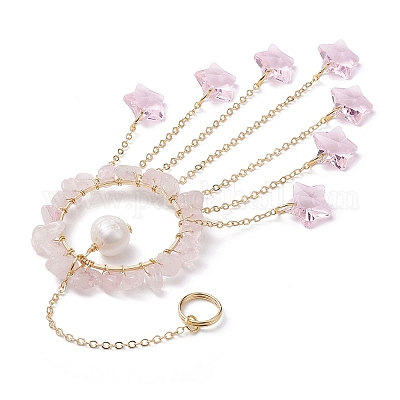 Стеклянные подвески в виде звезд HJEW-JM01247-03-1