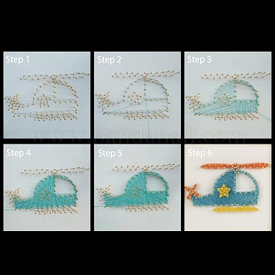 Hubschraubermuster DIY String Art Kit Sets&nbsp;DIY-F070-09-1