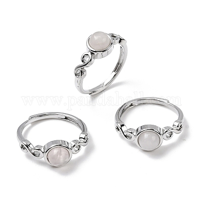 Кольца из натурального драгоценного камня RJEW-A084-04P-1