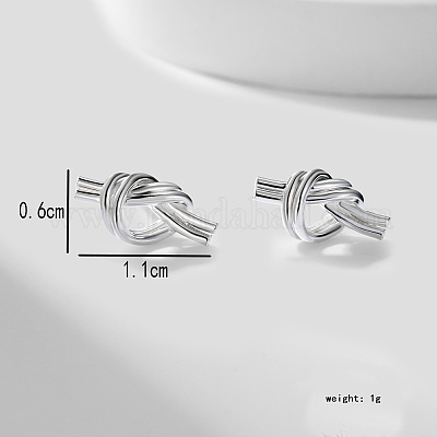 Серебряные серьги-узлы в геометрическом стиле для женщин в подарок MU4772-1