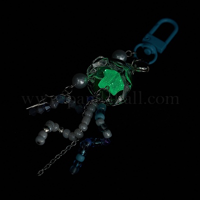 Светящаяся акриловая подвеска в форме звезды HJEW-JM01443-02-1