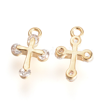 Латунные микро проложить кубического циркония подвески KK-R015-078G-1