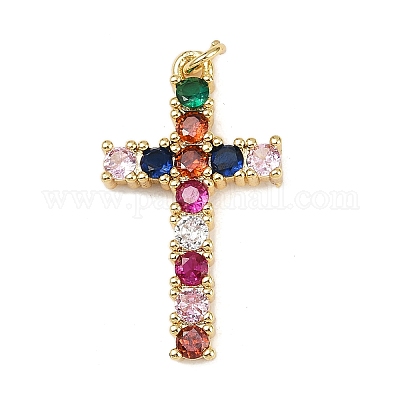 Латунные микро проложить кубического циркония подвески KK-S526-06G-B-1