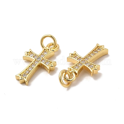 Стойки обшивки латунь микро проложить Циркон подвеску KK-B068-02G-1