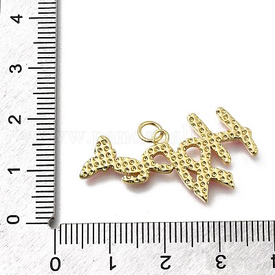 Октябрь рак груди розовая лента осведомленности латунные эмалевые подвески KK-G525-10G-02-1