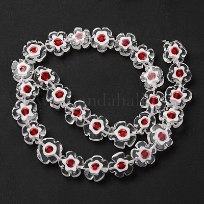 Ручной работы millefiori стеклянные бусины нитки LAMP-G164-08H-1