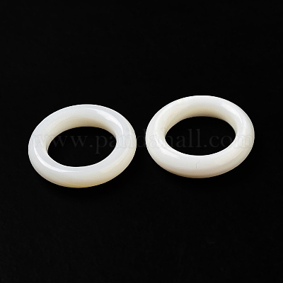 Anello di collegamento con conchiglia bianca naturale&nbsp;SSHEL-M022-06A-1
