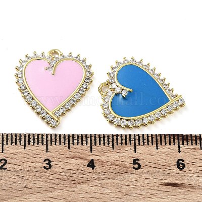 Латунные микропаве прозрачные подвески с фианитом KK-F871-16G-1