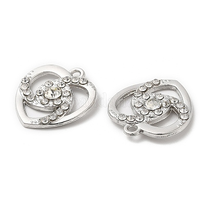 Цинк подвески Rhinestone сплава ENAM-Q500-02P-1