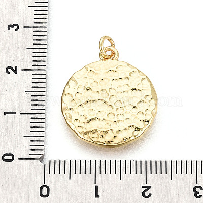 Латунные плоские круглые и лицевые подвески&nbsp;KK-T080-07G-1