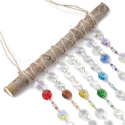 Стеклянные каплевидные и восьмиугольные бусины HJEW-JM04539-1