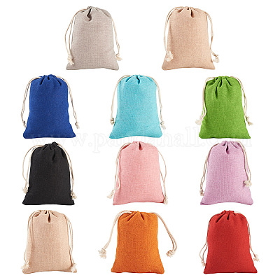 11 шт. 11-х цветные прямоугольные тканевые упаковочные мешочки ABAG-TA0001-87C-1