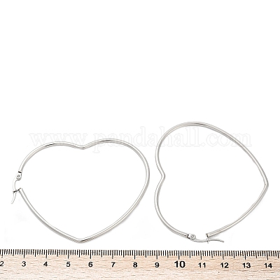 Серьги-кольца из нержавеющей стали 201 EJEW-A052-09C-1