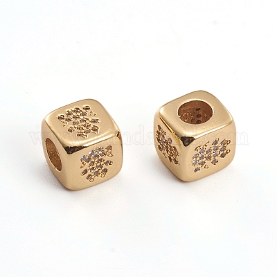 Латунные микропаве из прозрачного кубического циркония ZIRC-L091-023G-1