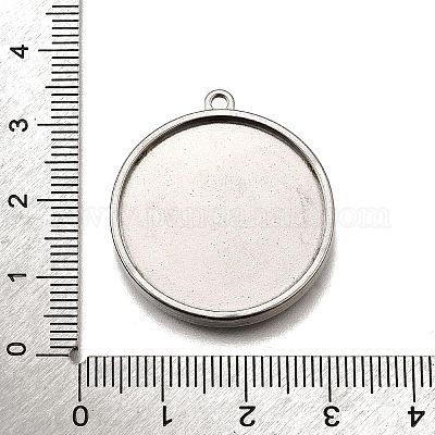 Оправы для подвесок из нержавеющей стали 304 в виде кабошонов STAS-S181-02P-B-1