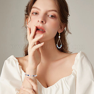 600 шт. 6 вида непрозрачных стеклянных бусин с 2 отверстиями SEED-CN0001-17-1