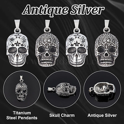 4шт 2 стиля подвески из нержавеющей стали STAS-UN0054-69-1