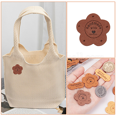 60 шт. 12 стиля бирки-этикетки из микрофибры в форме цветка FIND-WR0011-38-1