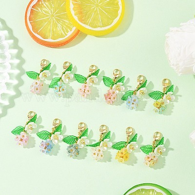 Подвеска из акрилового цветка HJEW-JM04149-1