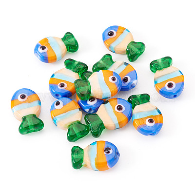 12шт ручной работы бусины лэмпворк&nbsp;LAMP-TA0001-74A-1