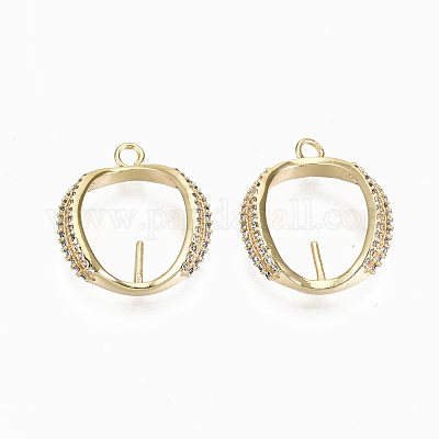 Латунная микропаве из прозрачного кубического циркония KK-S356-122G-NF-1