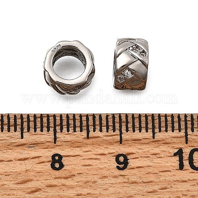 Латунь микропаве прозрачный кубический цирконий европейский бисер KK-Z126-08P-1