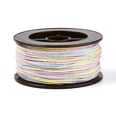 27 м сегментно окрашенные круглые полиэфирные витые шнуры OCOR-N009-02A-14-1