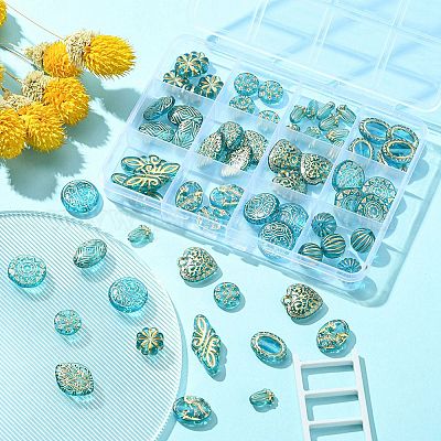 12 стиль покрытия акриловыми бусинами FIND-YW0003-05-1