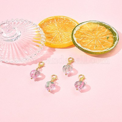 4 шт. подвеска ручной работы в виде клубники HJEW-FS00041-03-1