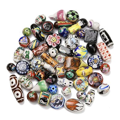 Фарфоровые бусины ручной работы PORC-Z008-03-1